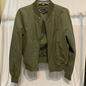 olive green bomber jacket
